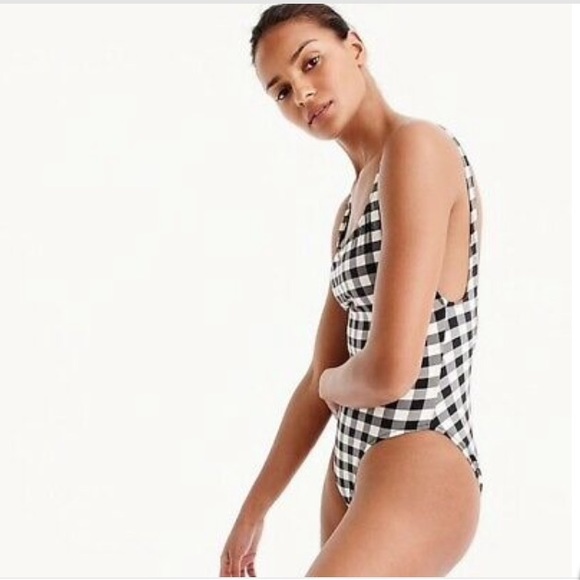 gingham one piece swimsuit